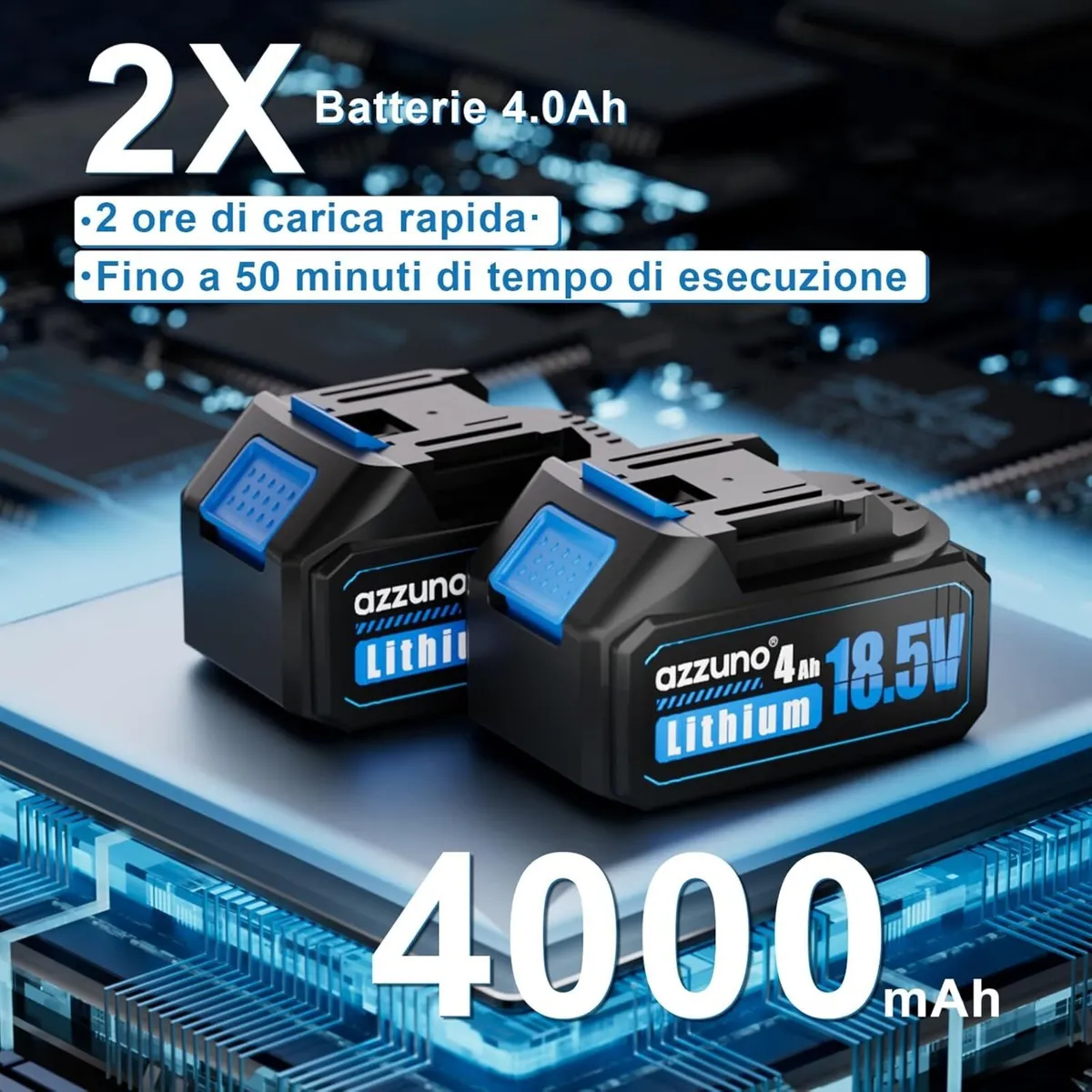 Cordless Brushless Leaf Blower with 2 x 4000mAh - Image 2