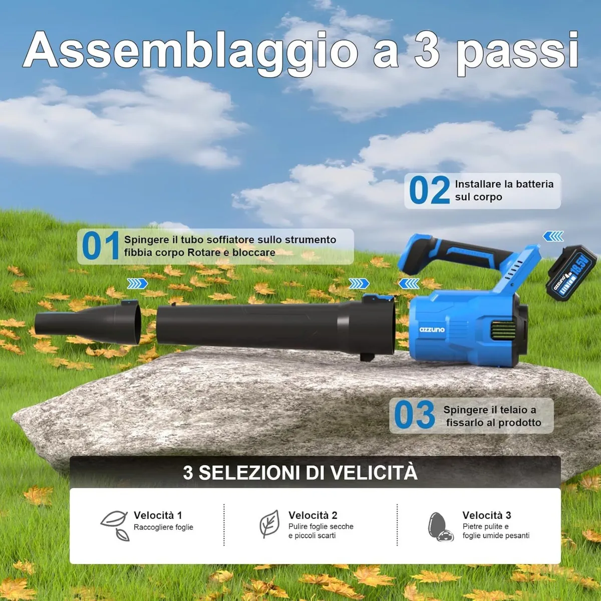 Cordless Brushless Leaf Blower with 2 x 4000mAh - Image 4