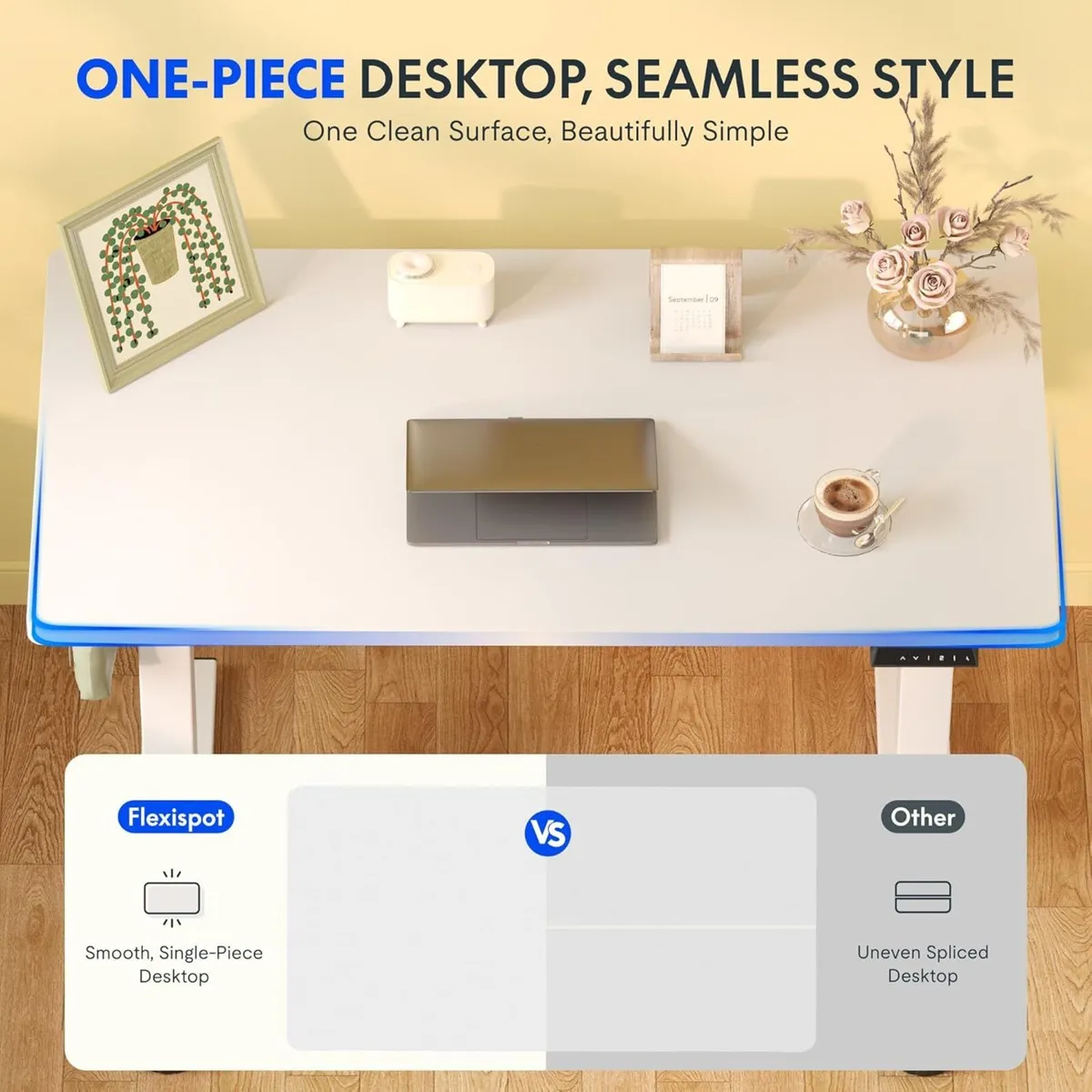 E1 Plus ONE PIECE Electric Standing Desk Height - Image 4