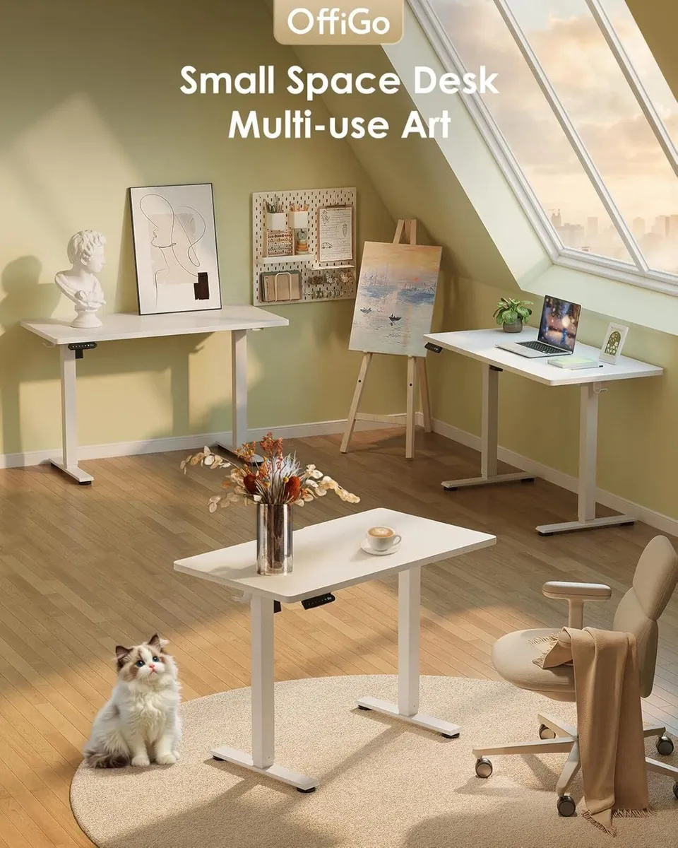 Standing Desk 90cm Small Height Adjustable with 3 - Image 4