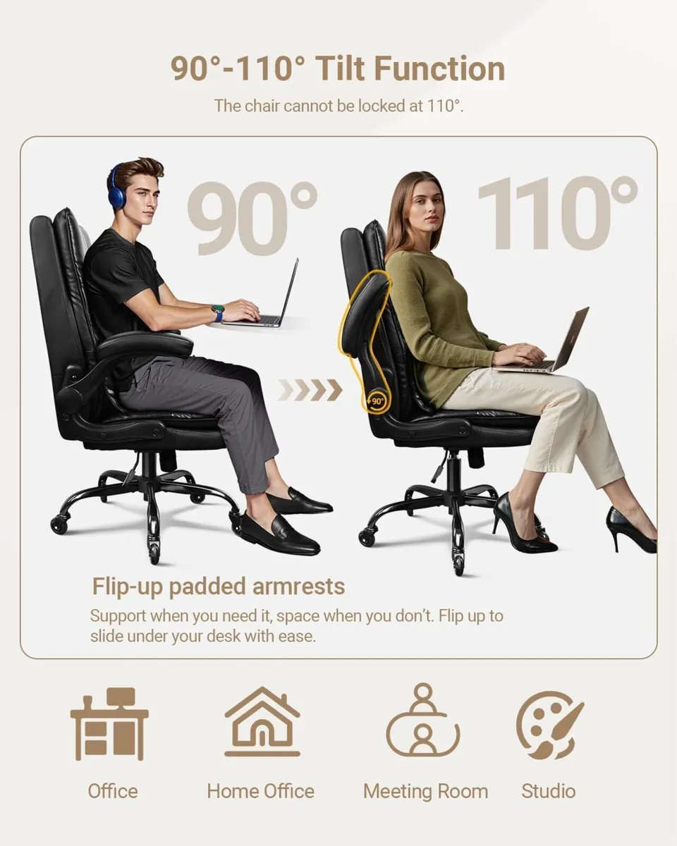 Ergonomic Executive Office Chair Double-Layer - Image 4