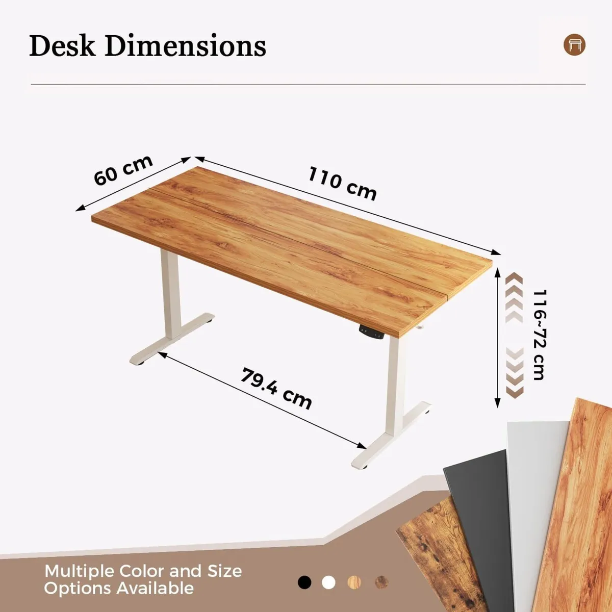 Height-Adjustable Desk Electric Sit-Stand Office - Image 2