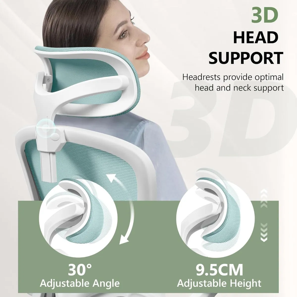 Ergonomic Office Chair with Adjustable High Back - Image 3