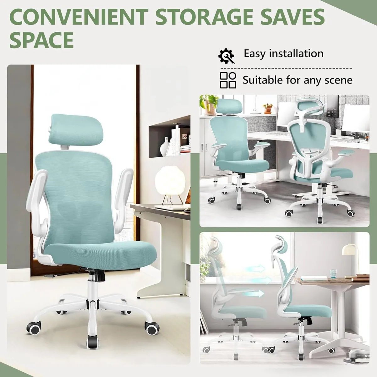 Ergonomic Office Chair with Adjustable High Back - Image 4