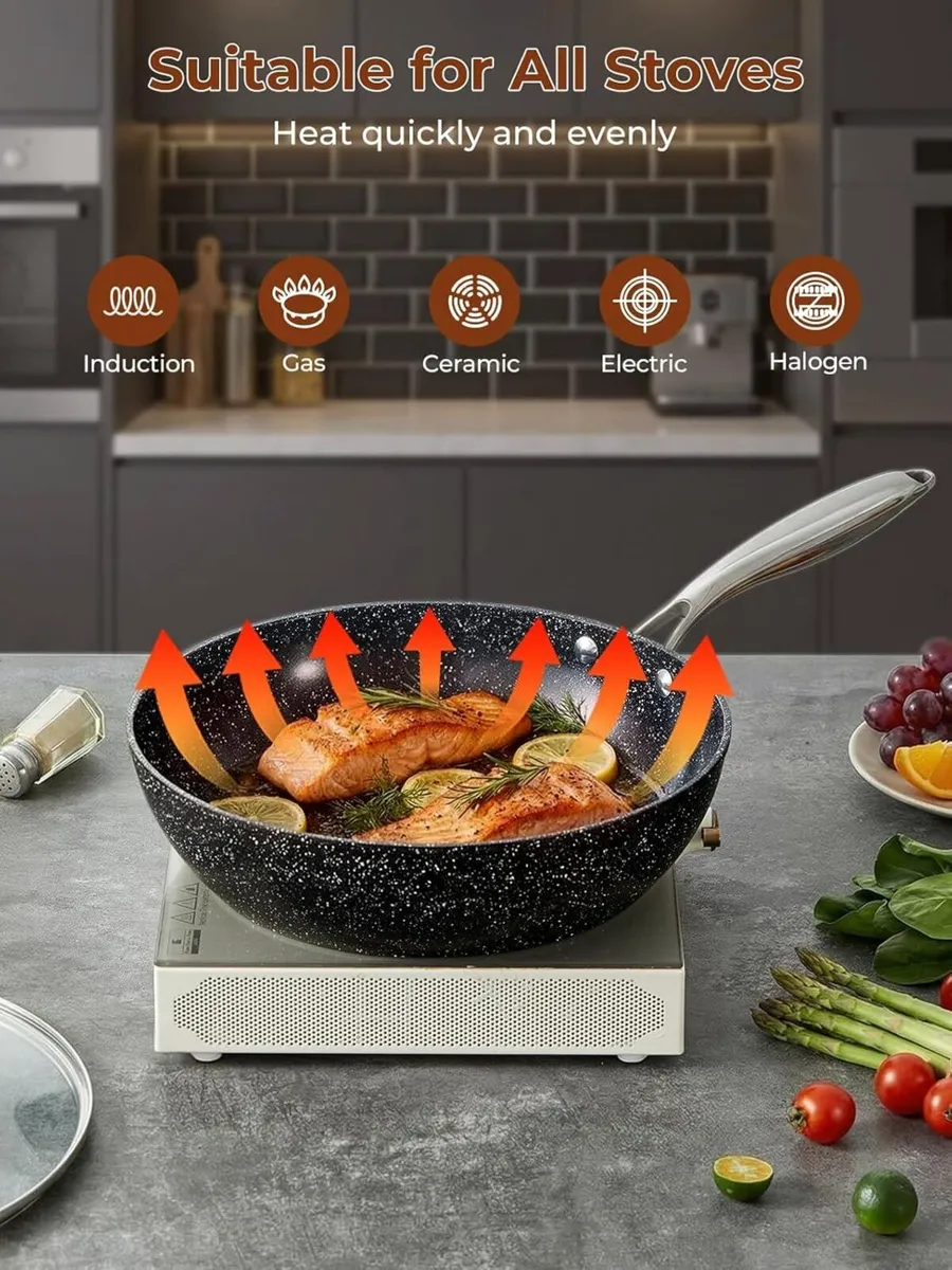 Nonstick Pots and Pans Set with Lids 17 PCS - Image 4