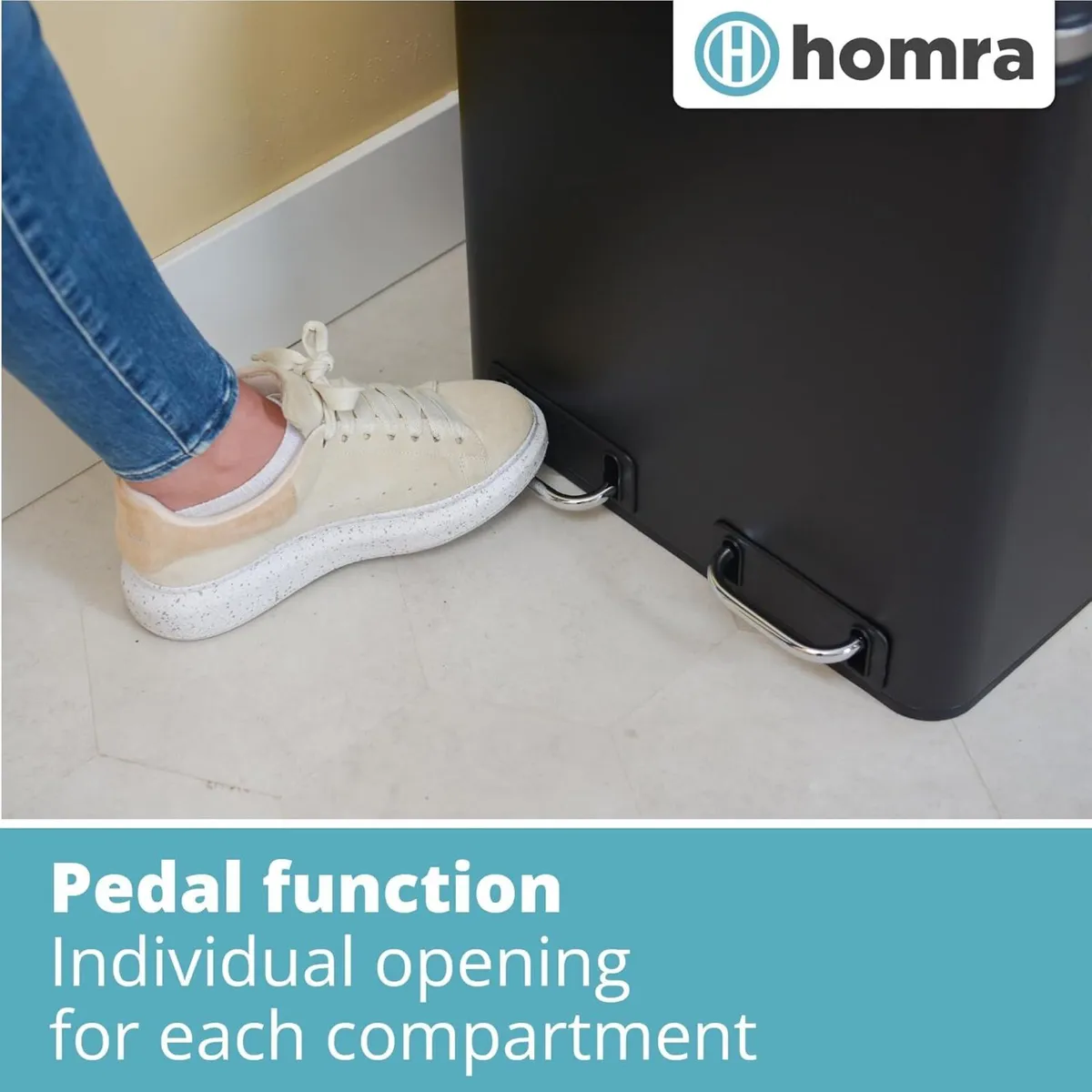 Dual Kitchen Bin 30l – Double Rubbish Bins 2x15l - Image 3