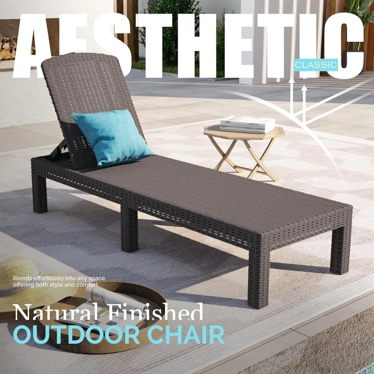 Outdoor Lounge Chair Pool Chaise Waterproof - Image 4