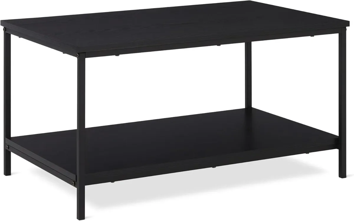 Coffee Table Rectangular with Bottom Shelf Living - Image 1
