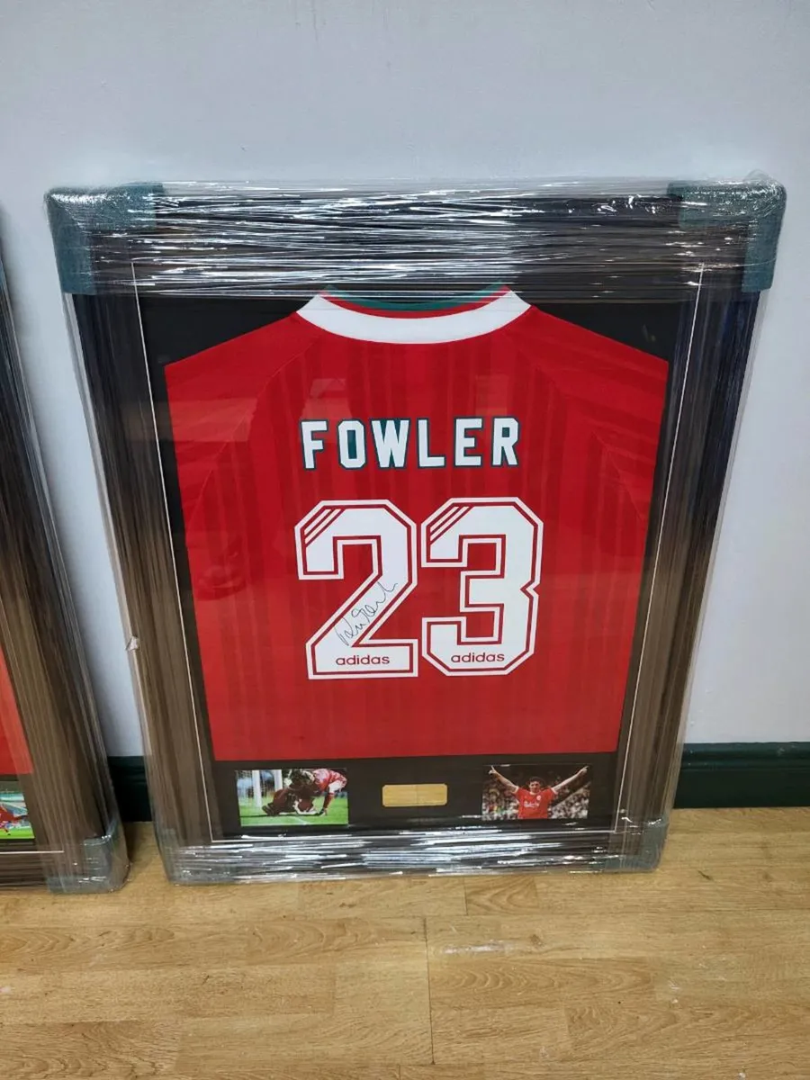 Fowler and Barnes Framed Signed Liverpool Shirts - Image 4