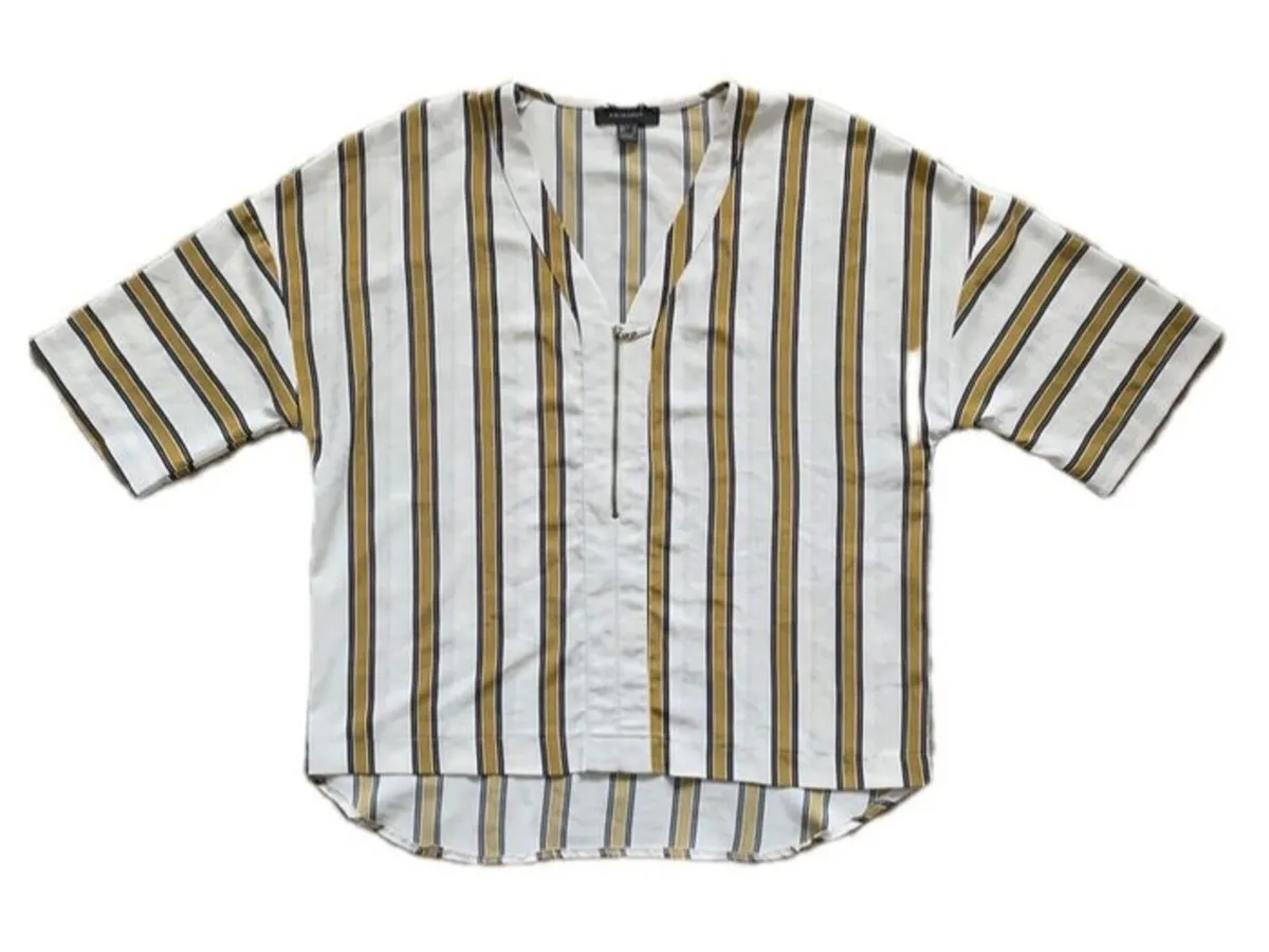 Ladies Tops/Clothes: Size 12  Navy Top (Only brand - Image 2