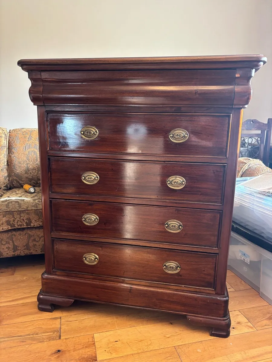 Mahogany chest of drawers - Image 4