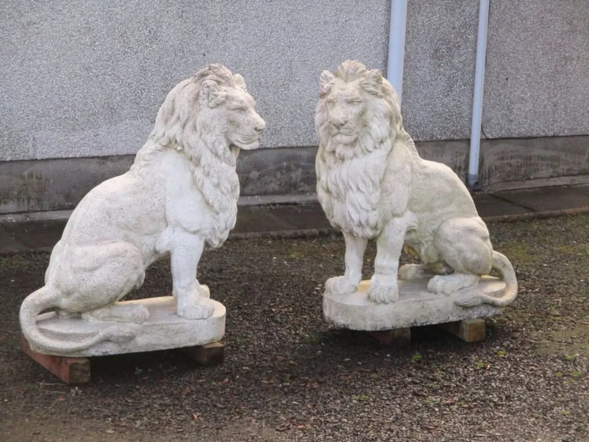 Pair Of Large Porto Lions - Image 1