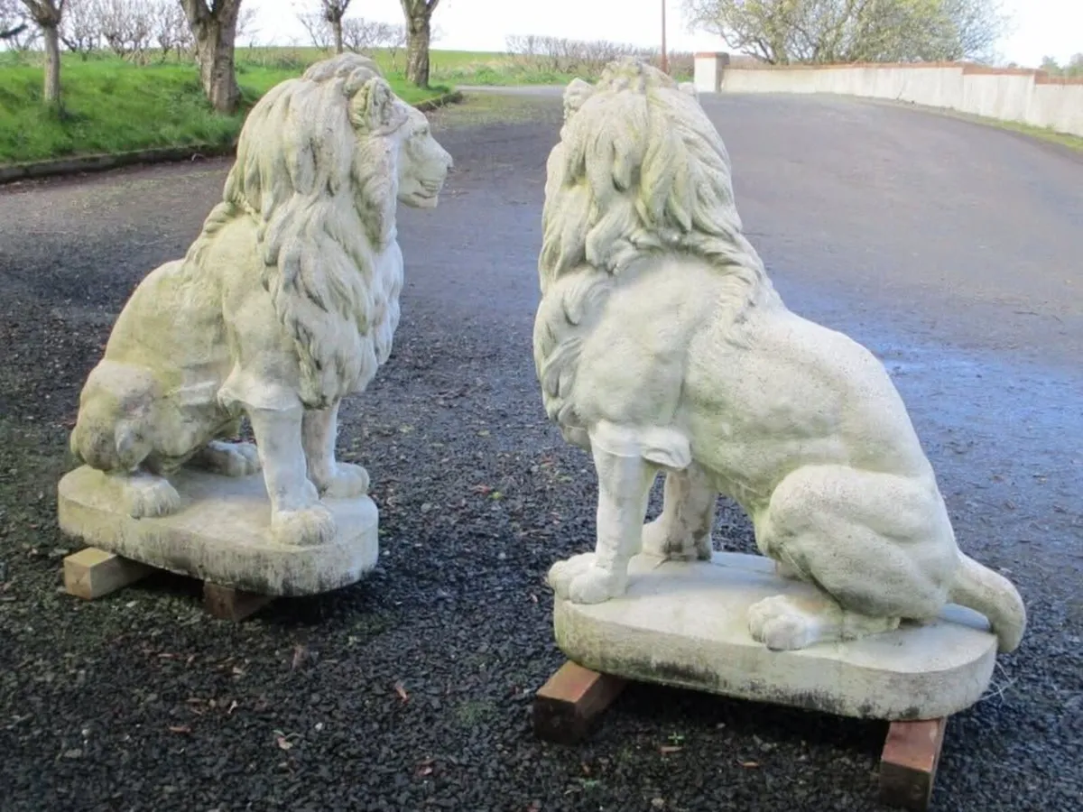 Pair Of Large Porto Lions - Image 4