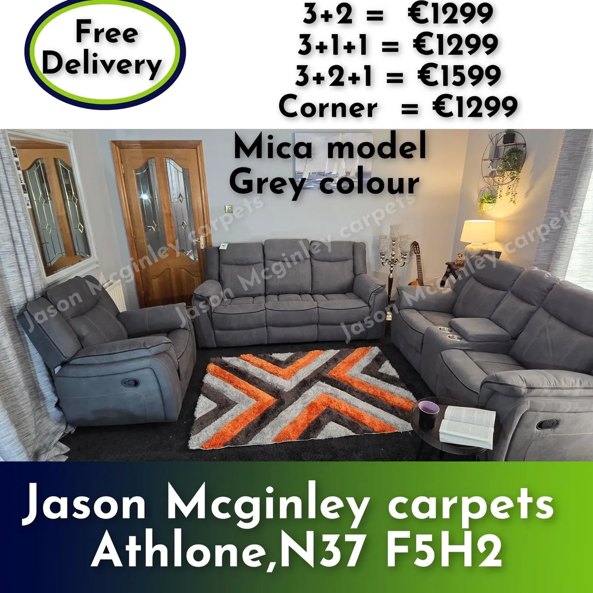 Mica sofas delivered - drinks holders - Image 1