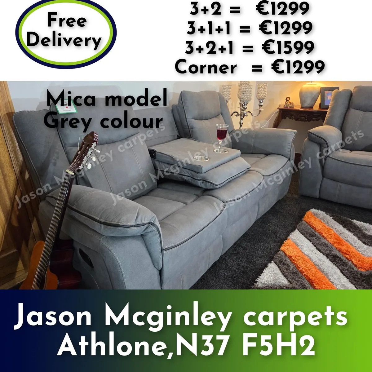 Mica sofas delivered - drinks holders - Image 2