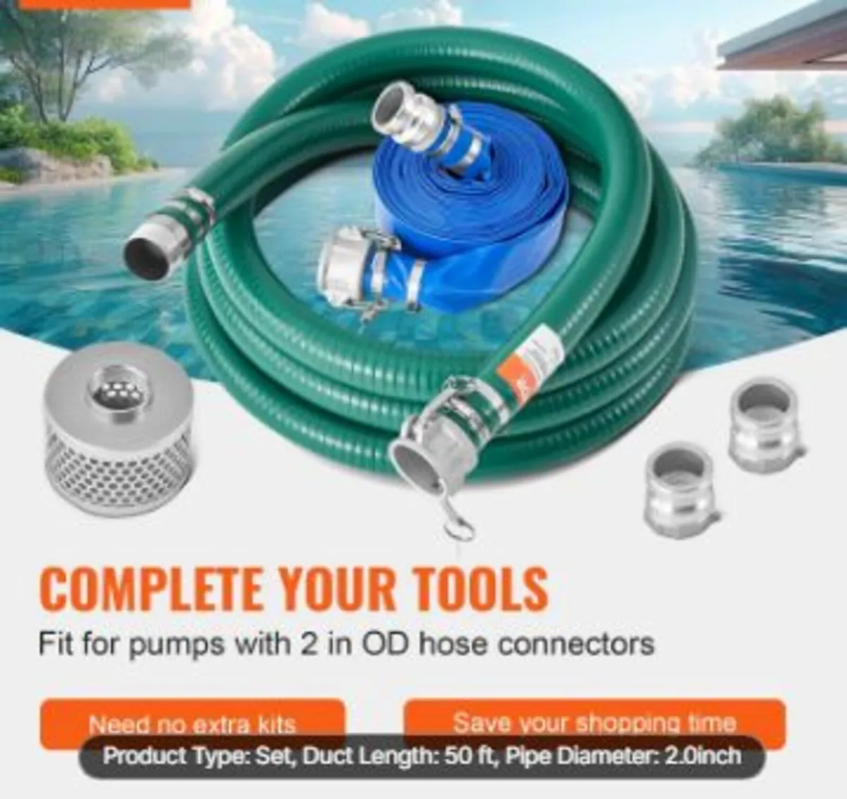 Suction Hose Kit for Water Pump - Image 2