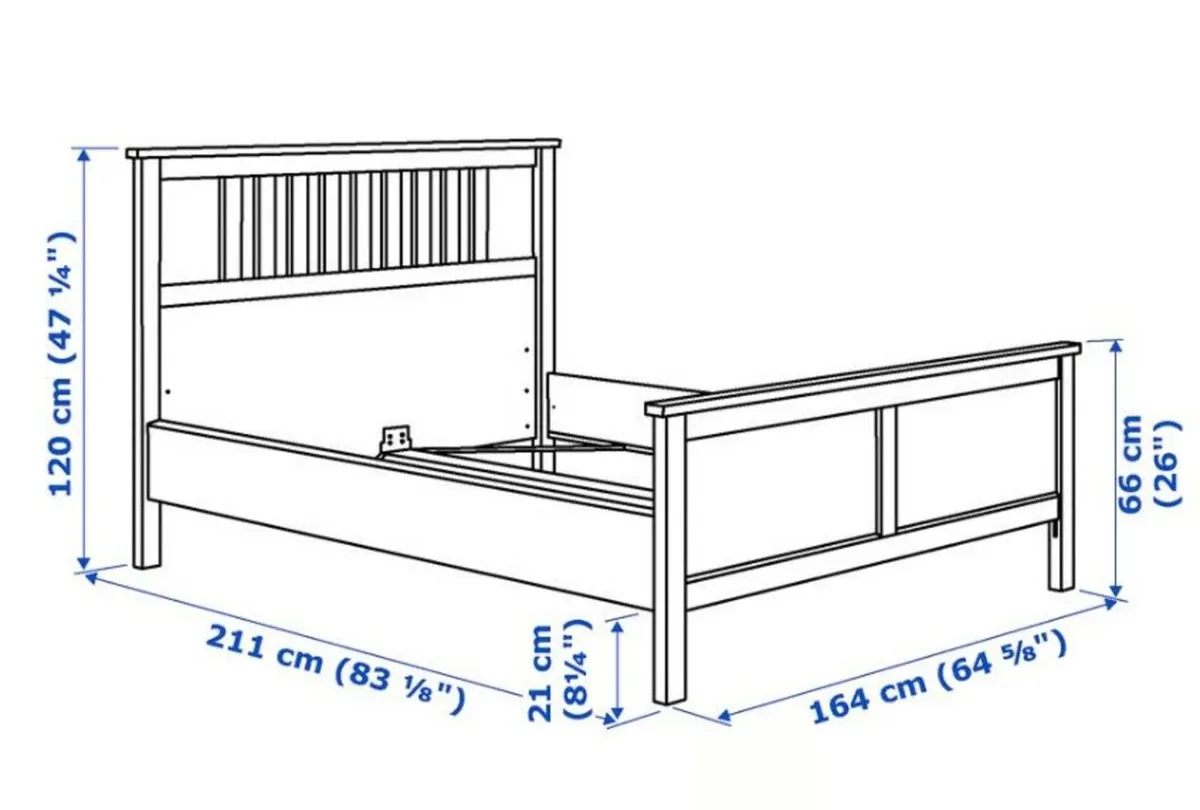 King Bed Frame and Mattress - Image 2