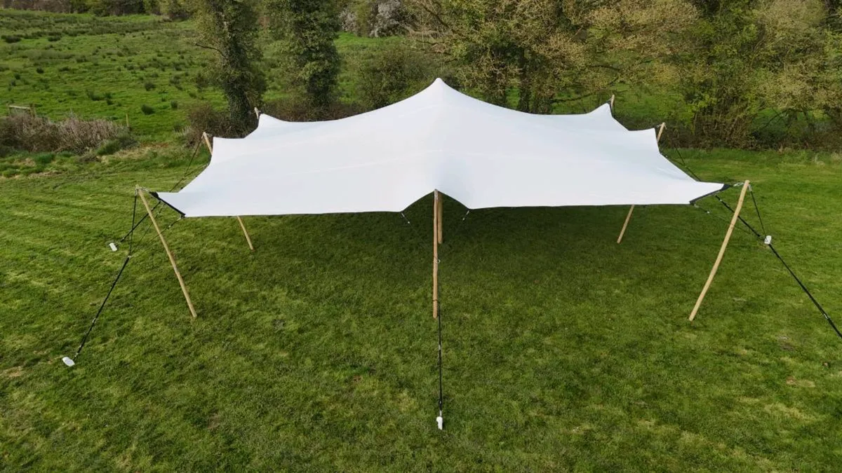 White 10x7.5m Stretch Tent - Image 1