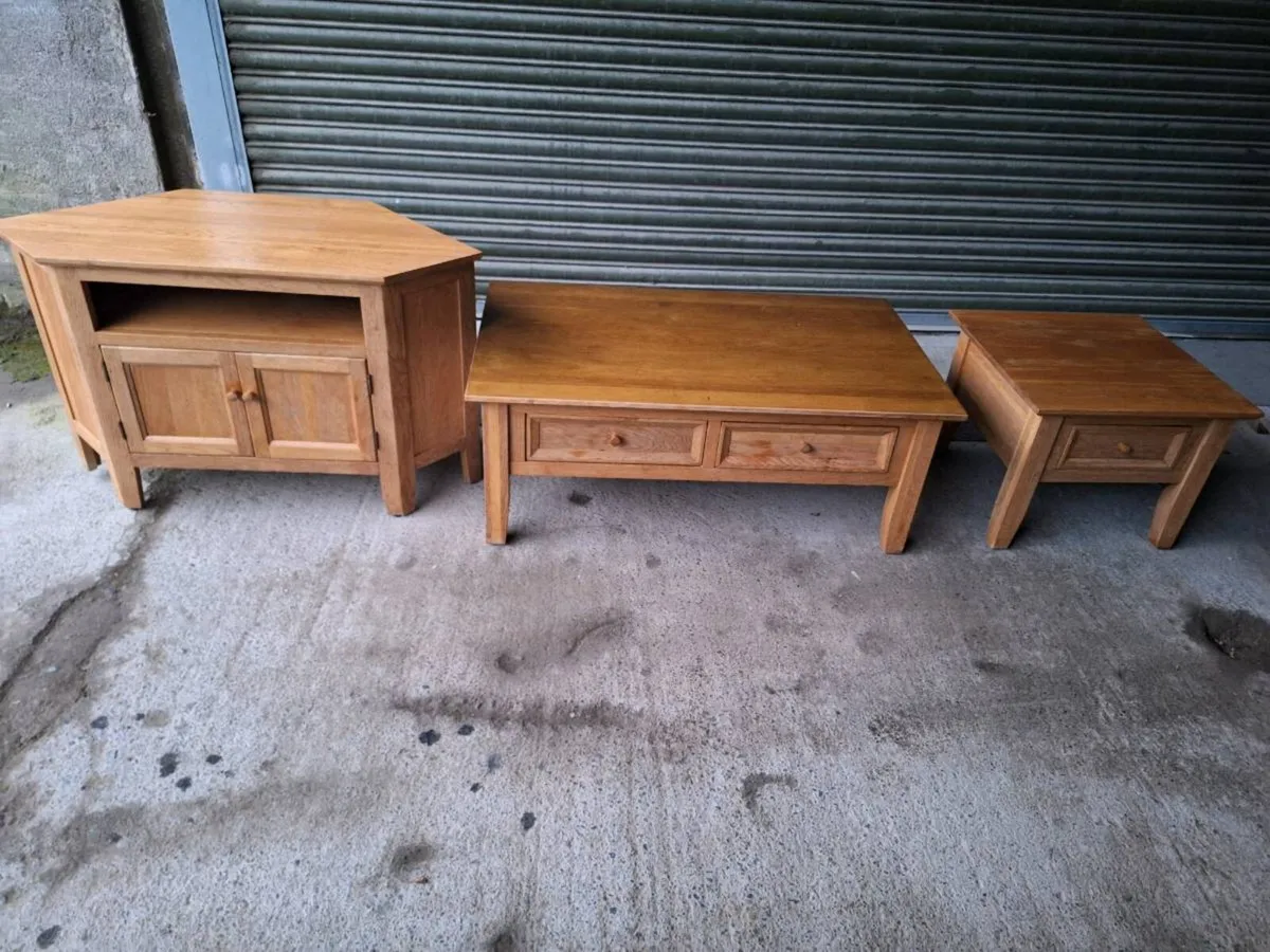 Matching solid wood oak furniture set (DELIVERY) - Image 1