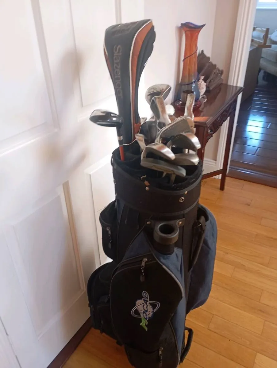 Golf Bag and 17 Clubs - Image 1