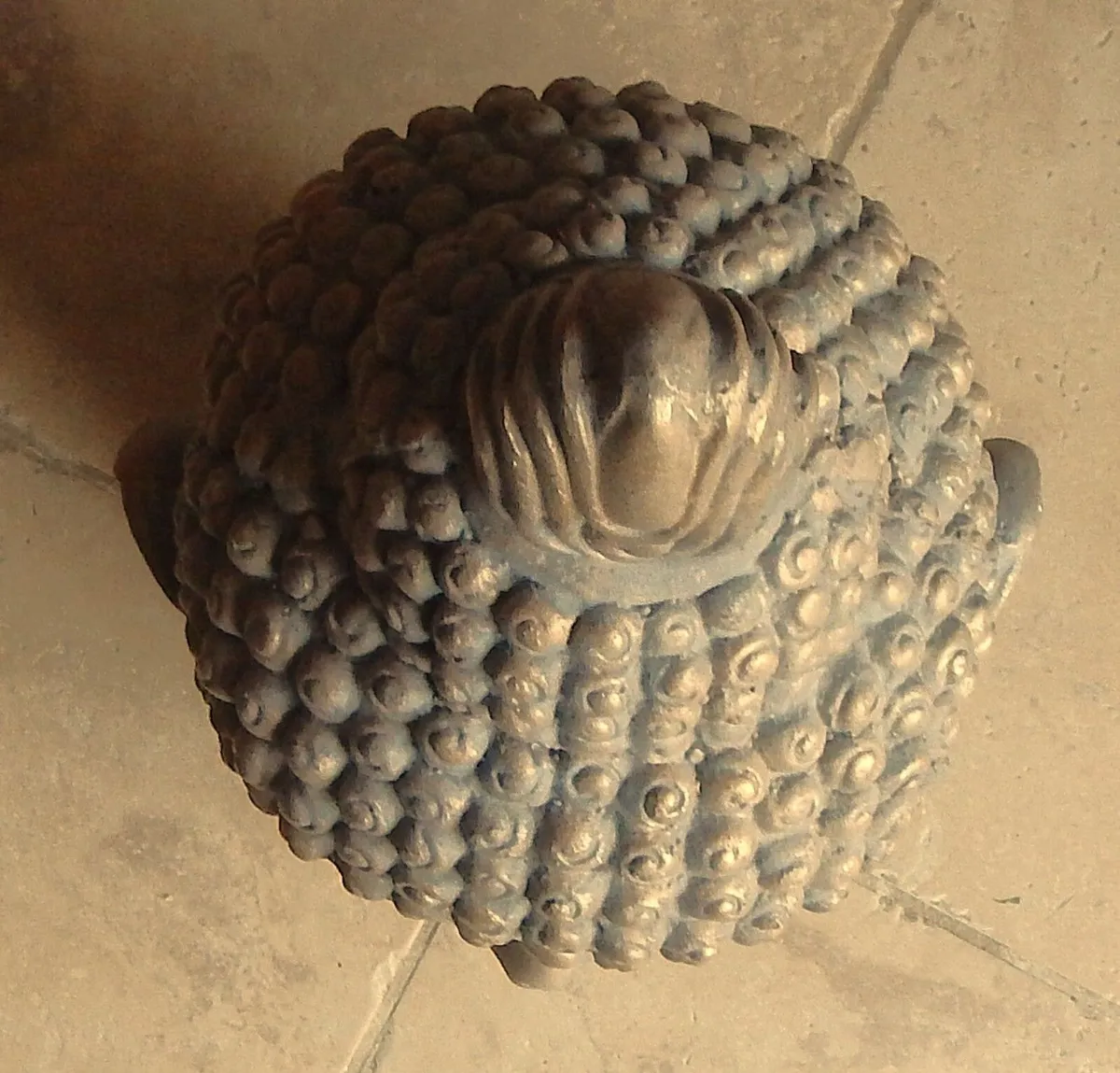 Large Brushed Bronze Effect Buddha Head - Image 4