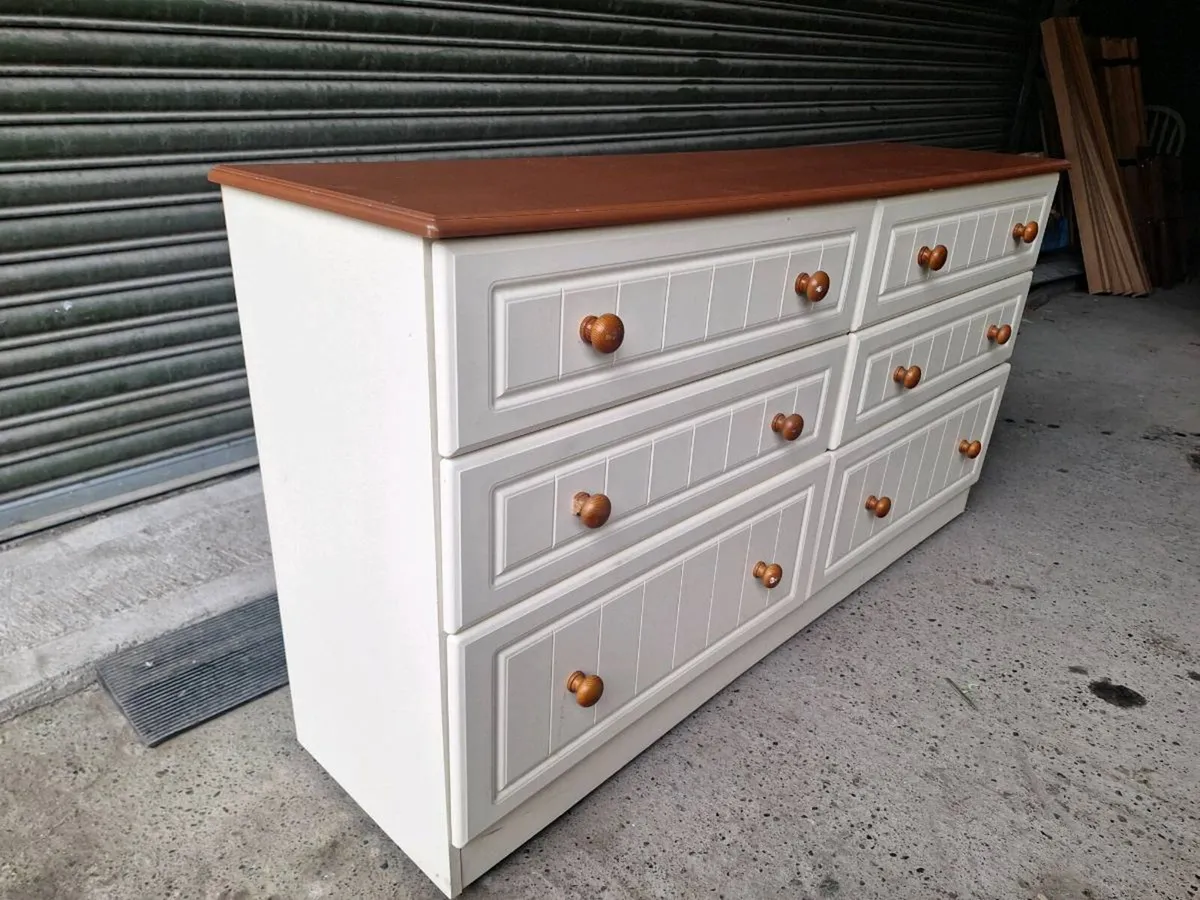 Wide 6 Drawer Chest of Drawers (DELIVERY) - Image 2