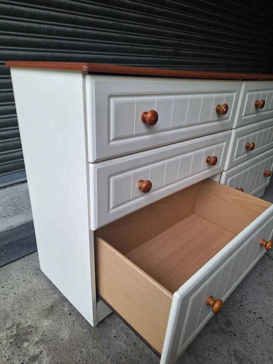 Wide 6 Drawer Chest of Drawers (DELIVERY) - Image 4