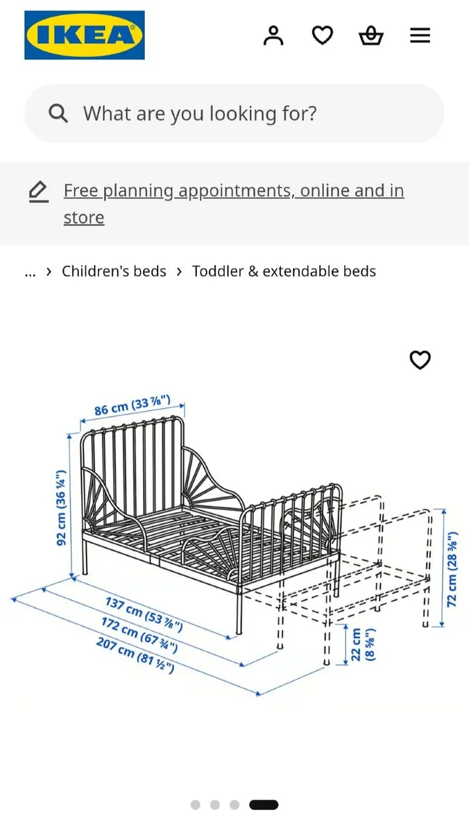 Minnen ikea bed extendable - Image 2