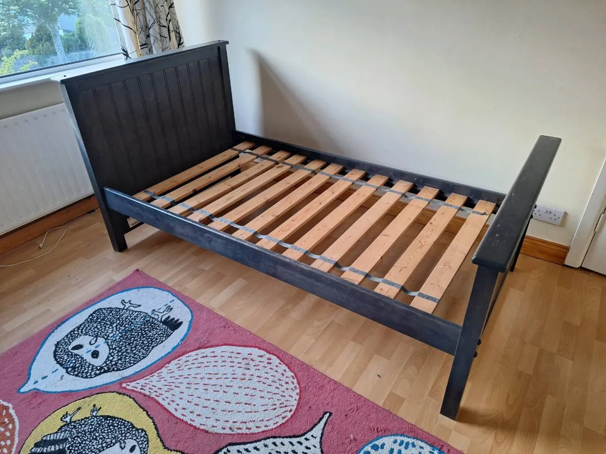 Solid Wooden Single Bed Frame (DELIVERY) - Image 1