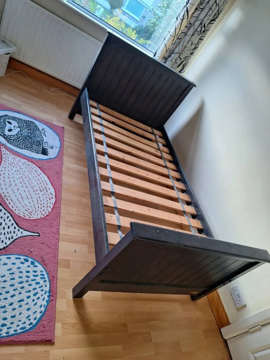Solid Wooden Single Bed Frame (DELIVERY) - Image 2