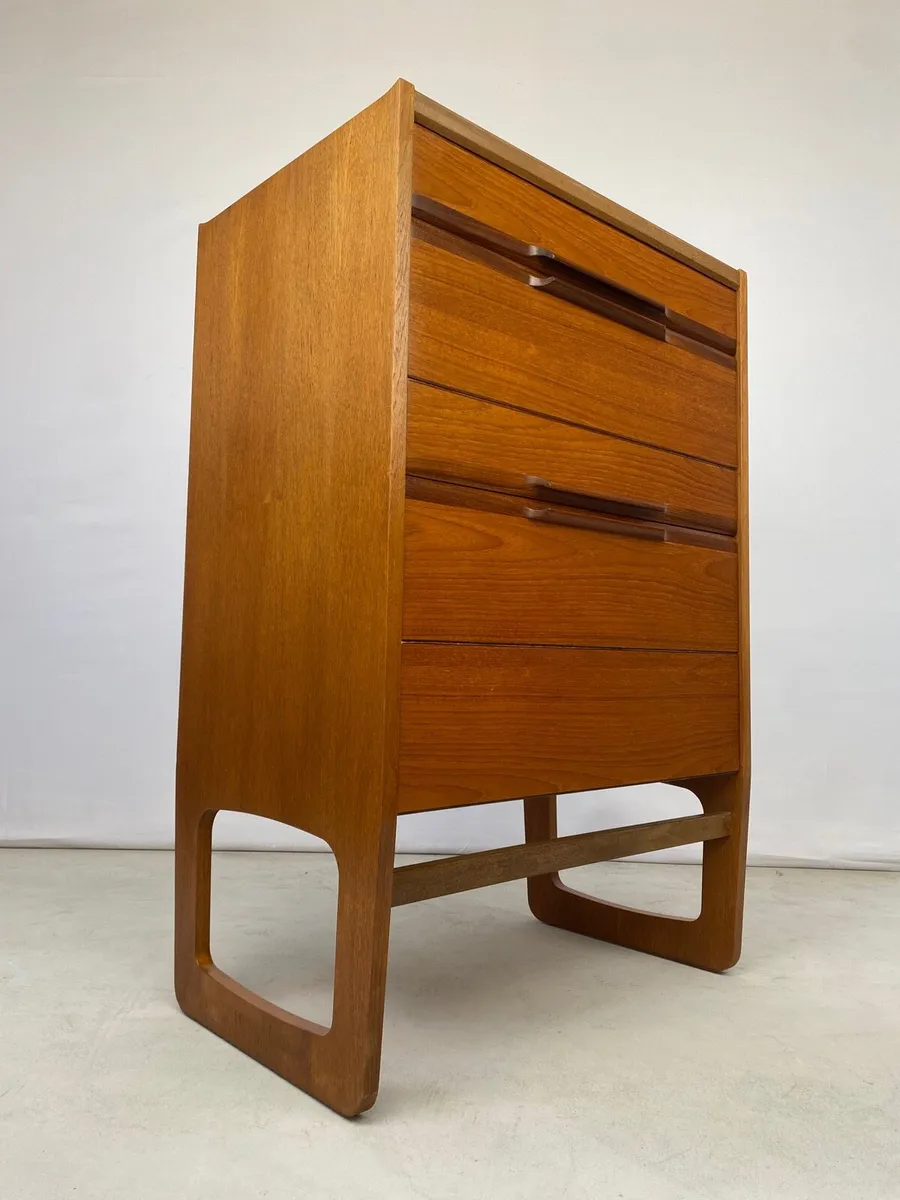 Rare Vintage Mid Century Meredew Teak Tallboy - Image 2