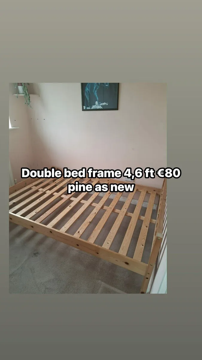 4,6 ft double bed frame - Image 1