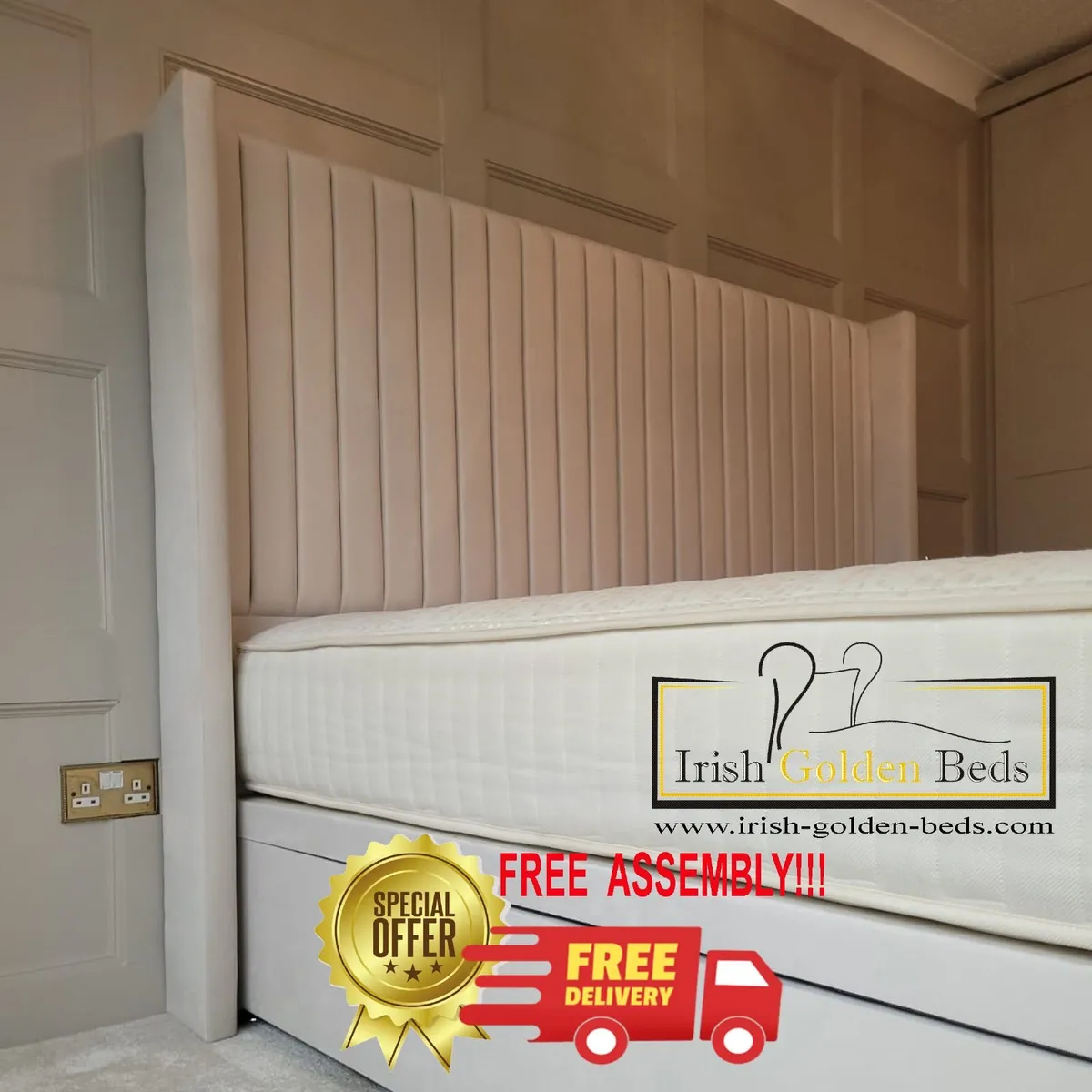 bed frame and headboard, free delivery - Image 1