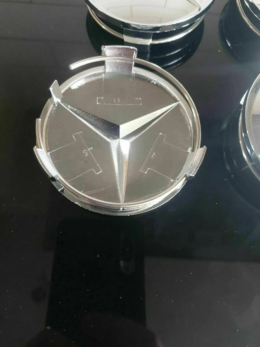 Chrome & Black Mercedes Caps - FREE POST - Image 3