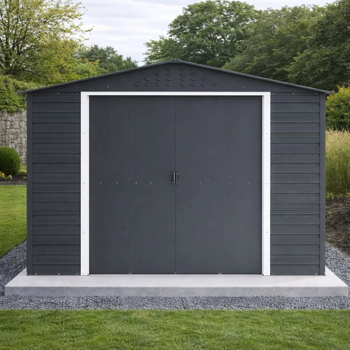 🏡 Alpine 10x10 Steel Garden Shed – Anthracite No1 - Image 3