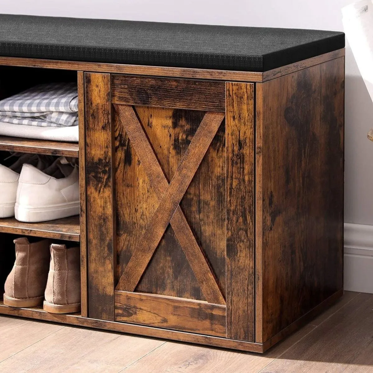 New Shoe Storage Bench + Cupboard - FREE P&P - Image 4