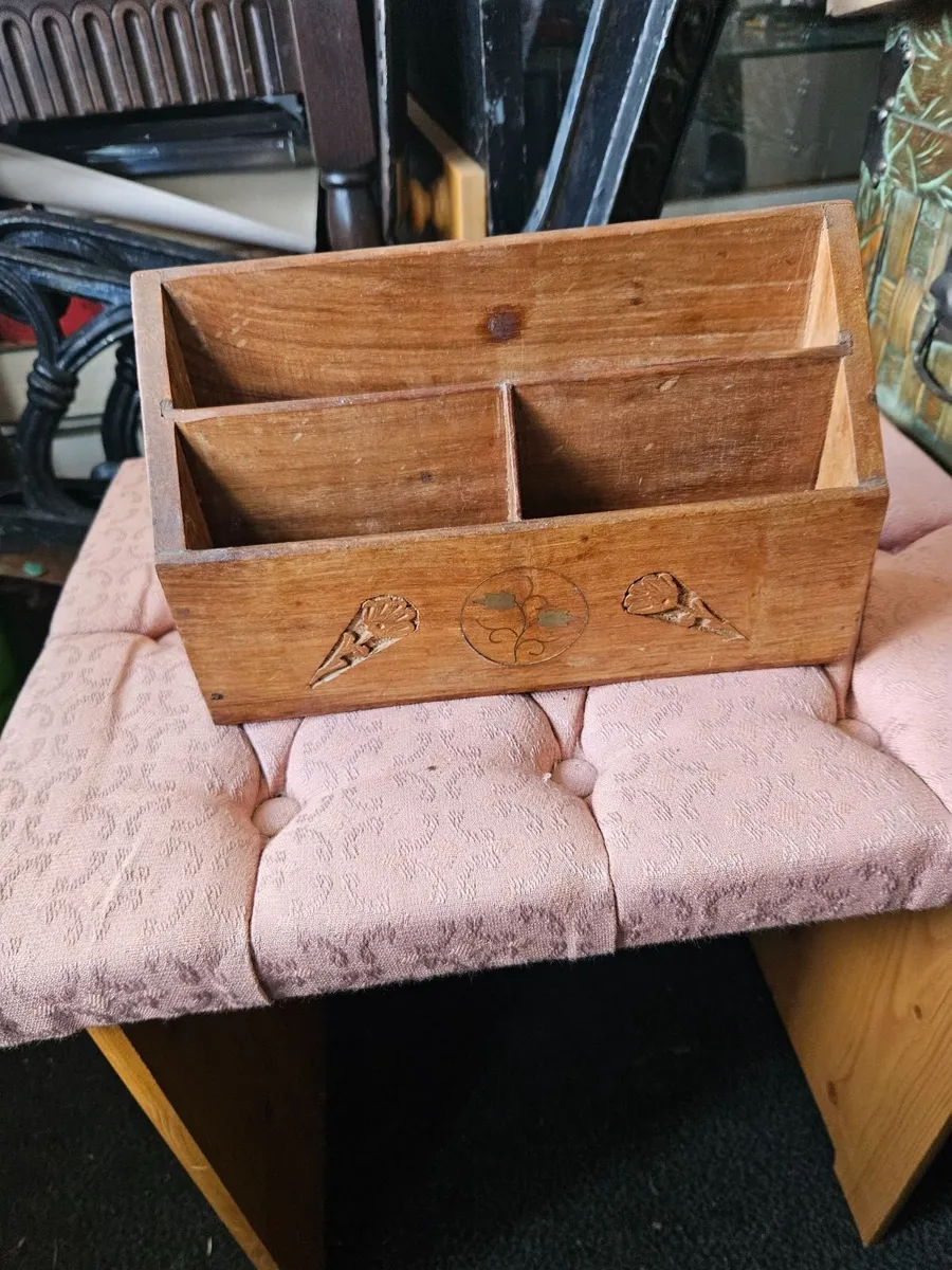 Vintage Antique Desk Top Stationery Unit - Image 4