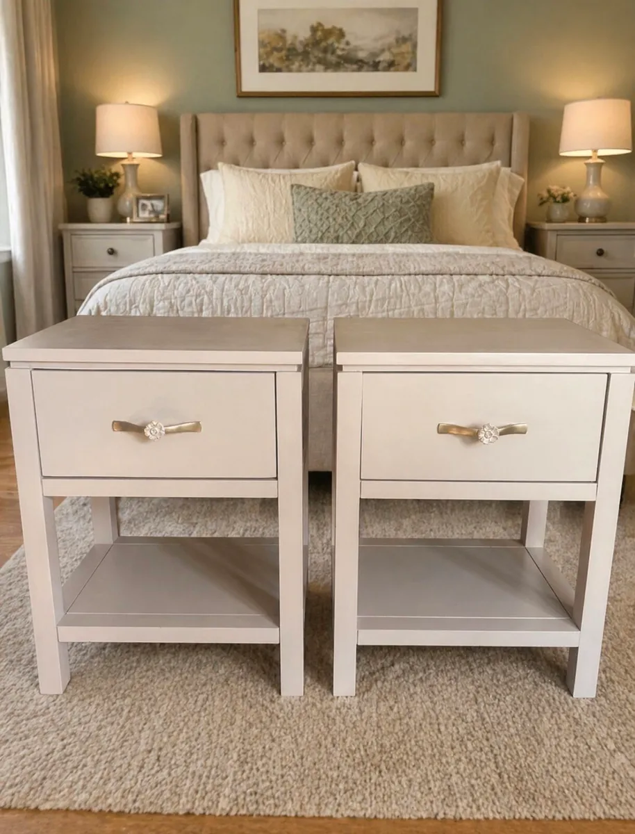 Pair of bedside lockers - Image 1