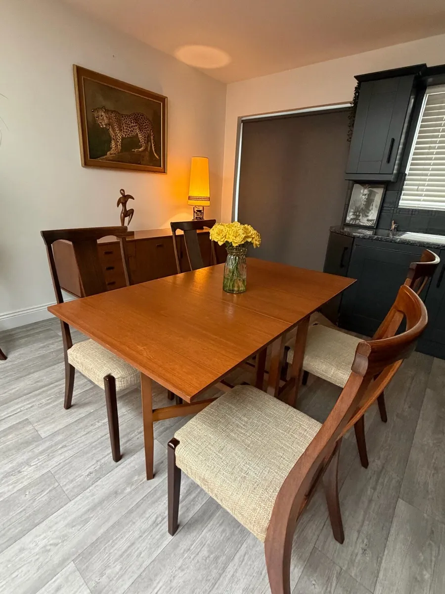 Mid Century Drop Leaf Dining Table - Image 1