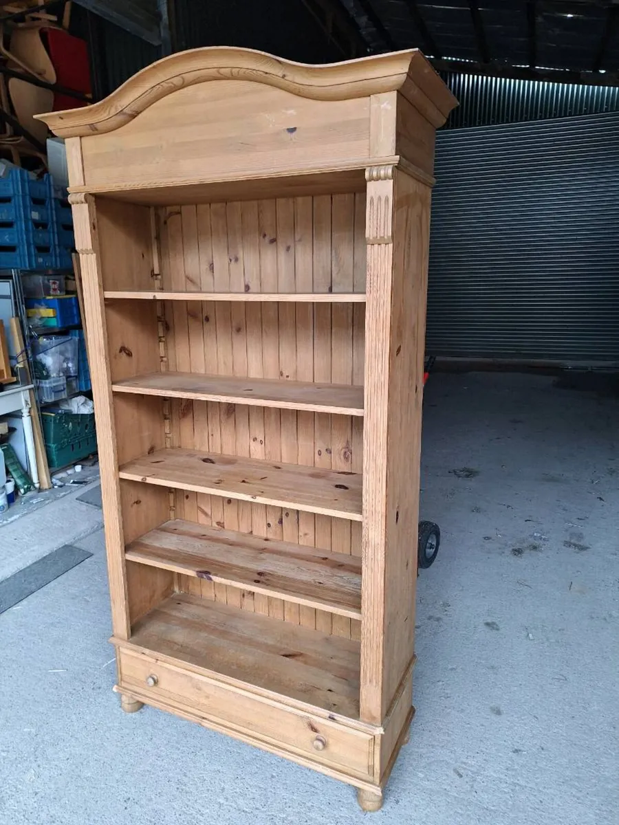 Solid Pine Bookcase – Large (DELIVERY) - Image 4