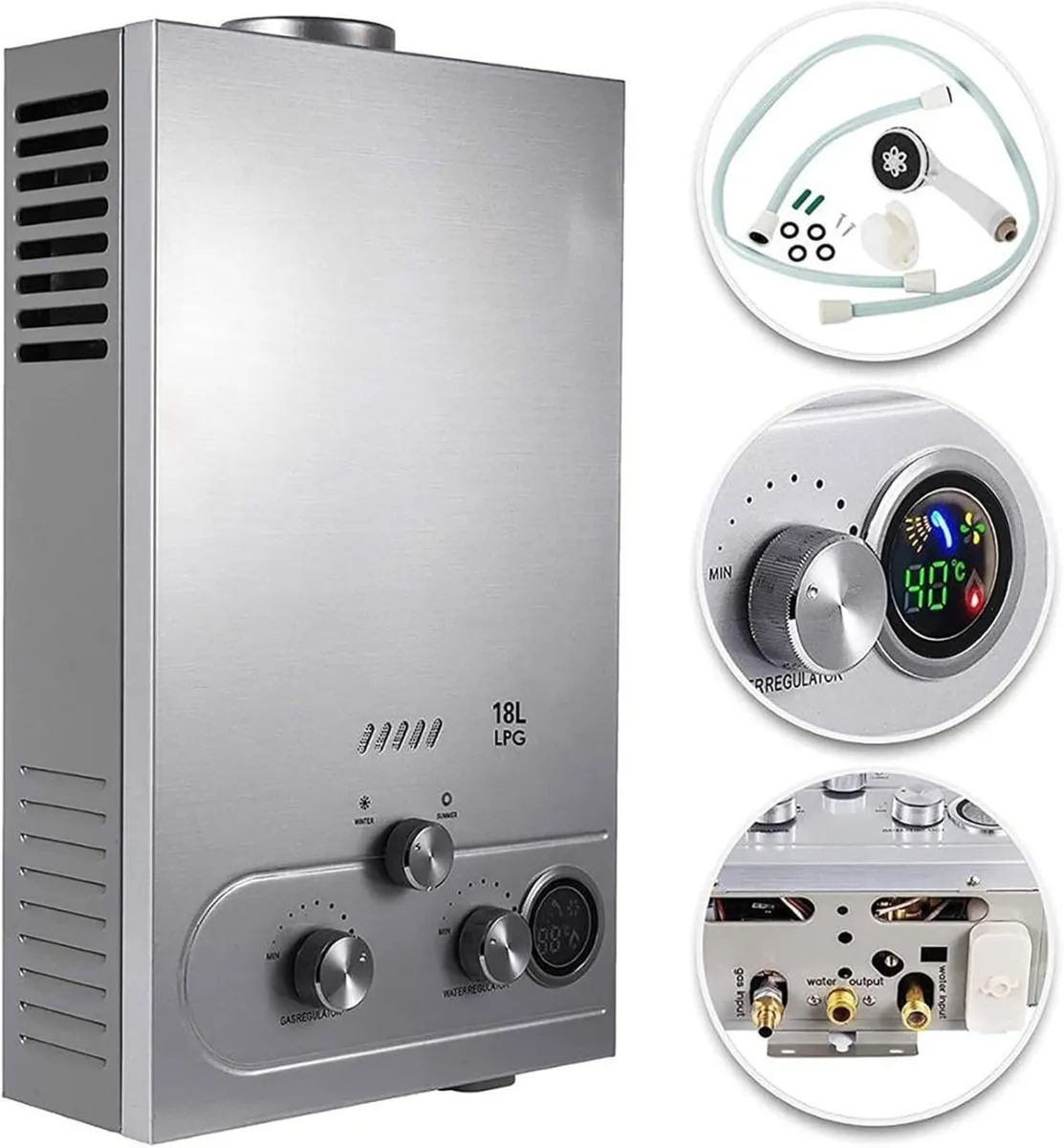 18L Instant Gas Hot Water Heater Tankless Boiler - Image 1