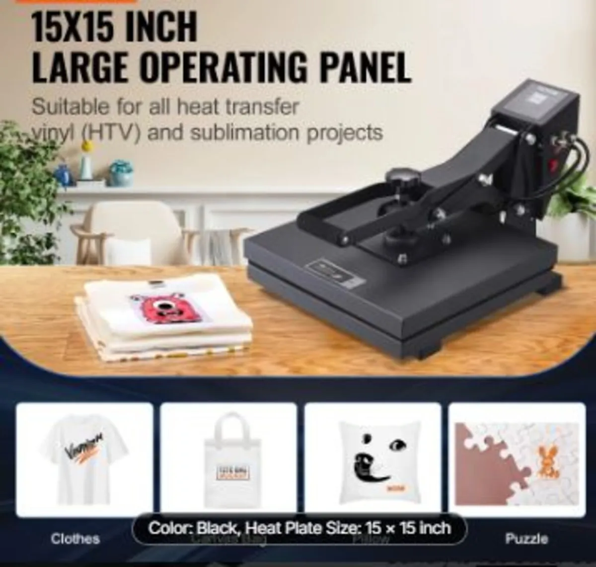 Heat Press Machine 15 x 15 in/38.1 x 38.1 cm - Image 2