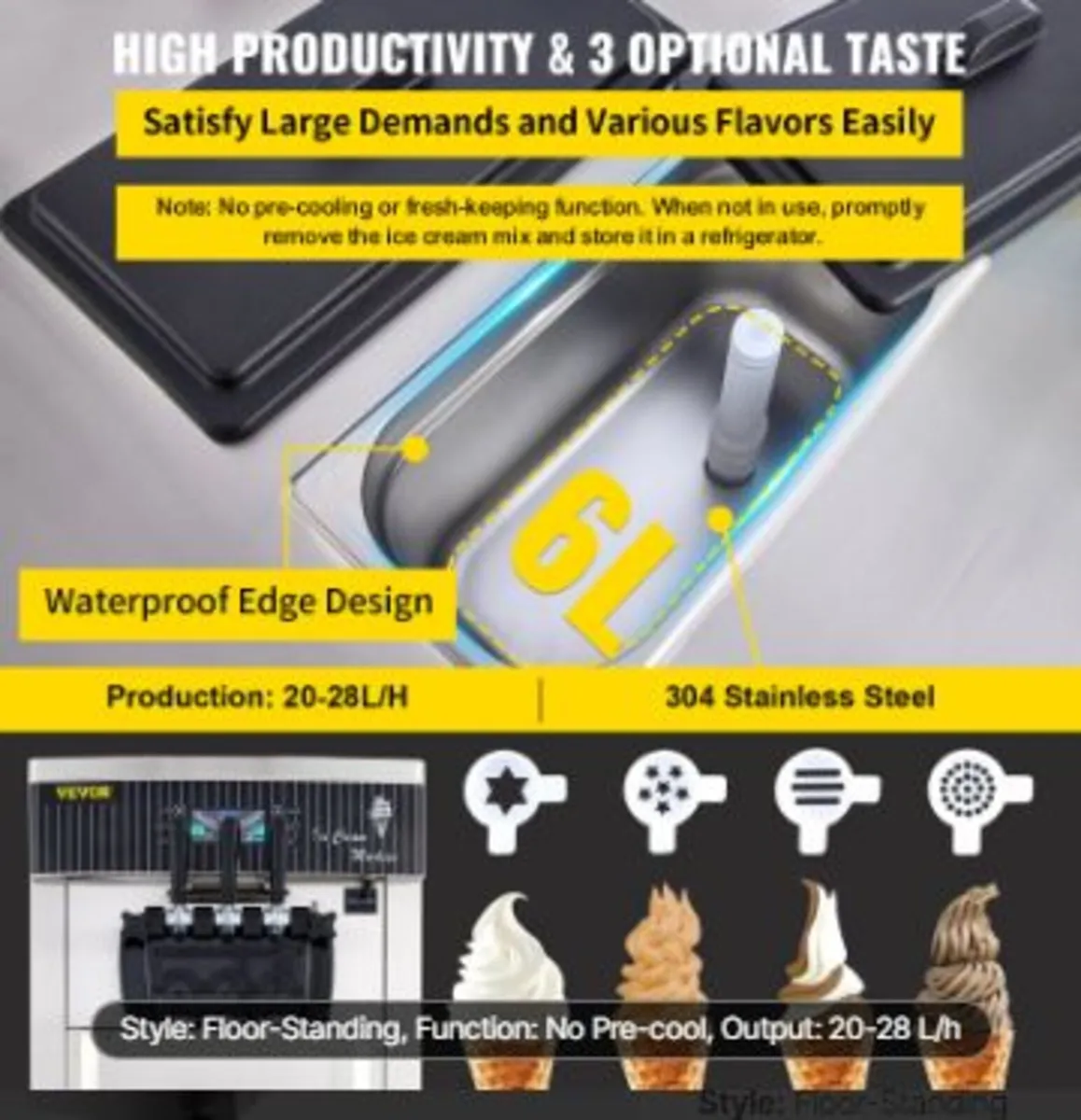 Soft Ice Cream Machine 2200W - Image 4