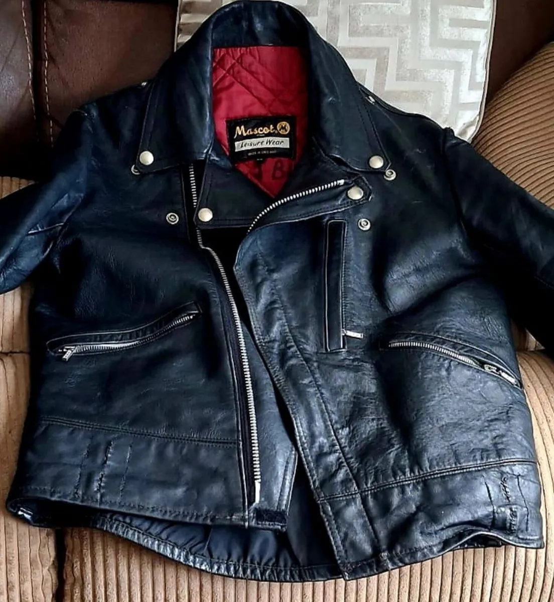 Vintage biker jacket unisex - Image 3