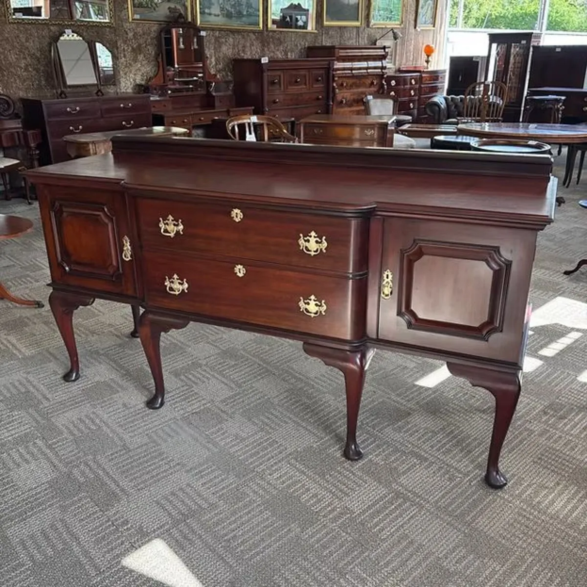 19th century mahogany arch backing sideboard