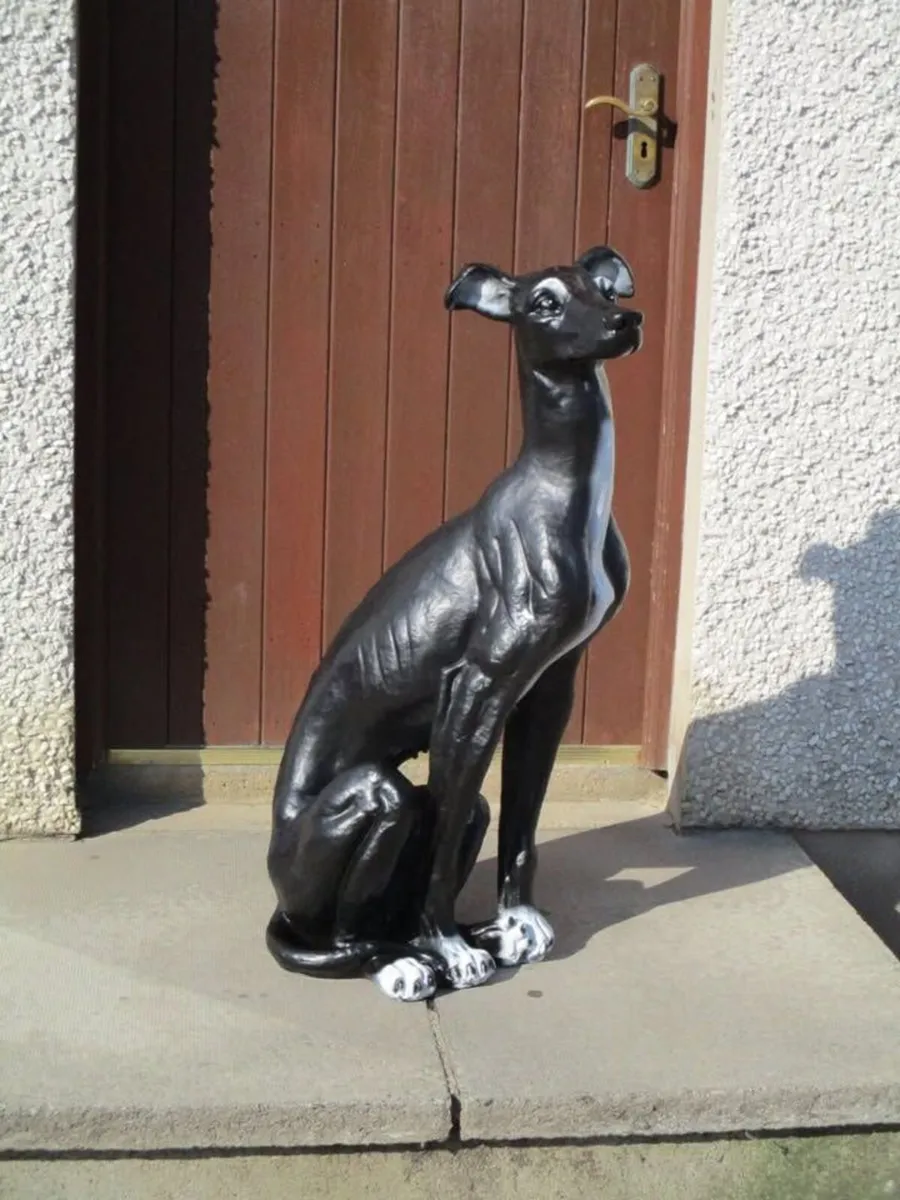 Large Lurcher / Greyhound Statue - Image 1