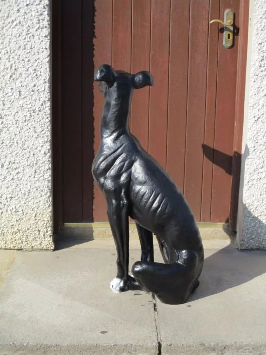 Large Lurcher / Greyhound Statue - Image 4