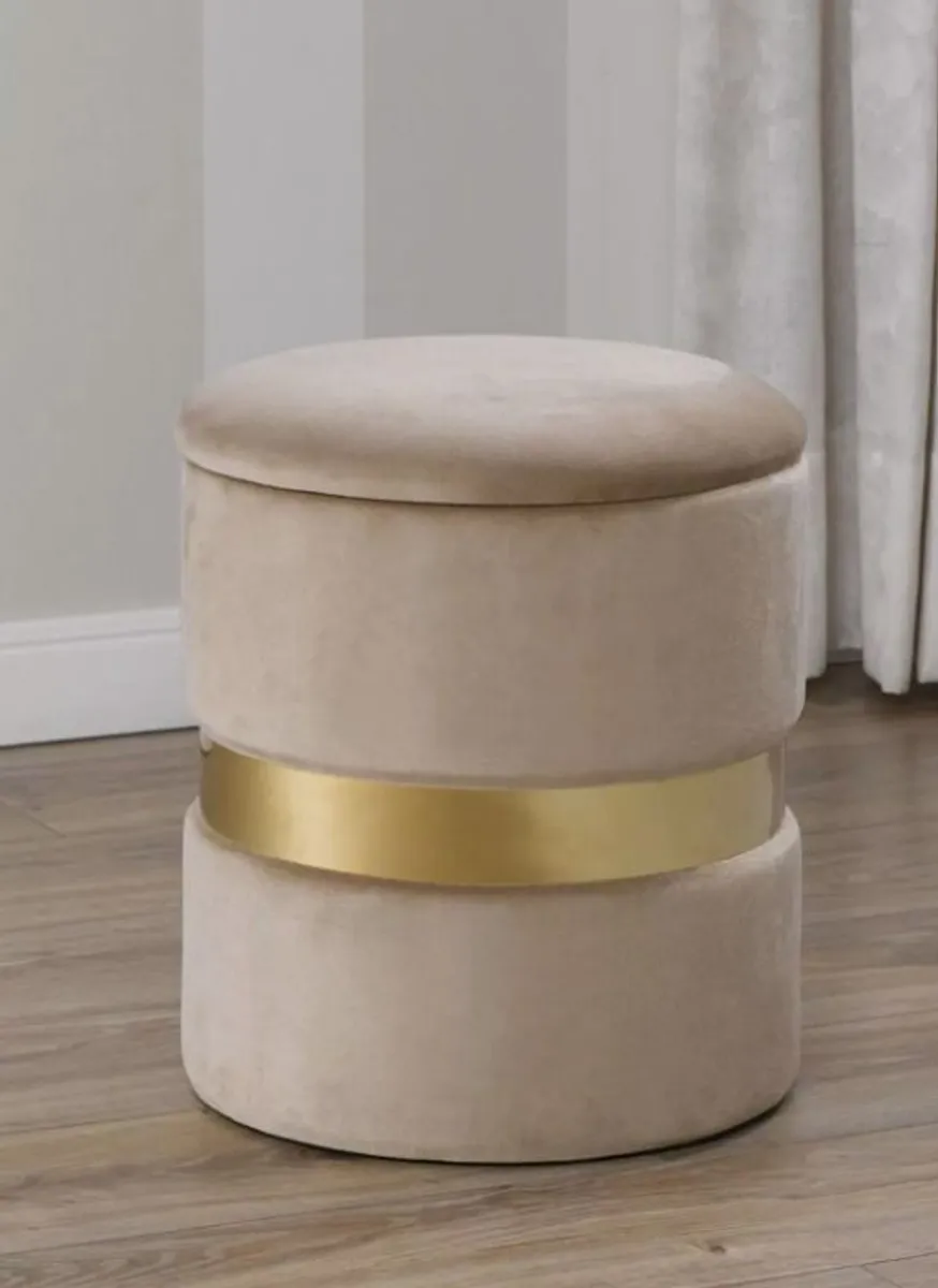 Storage stool pouffe