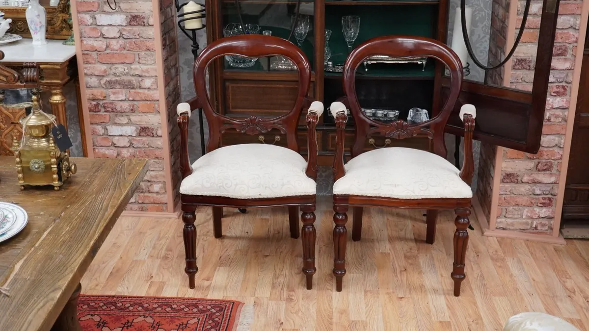 Pair of Mahogany Armchairs - Image 1