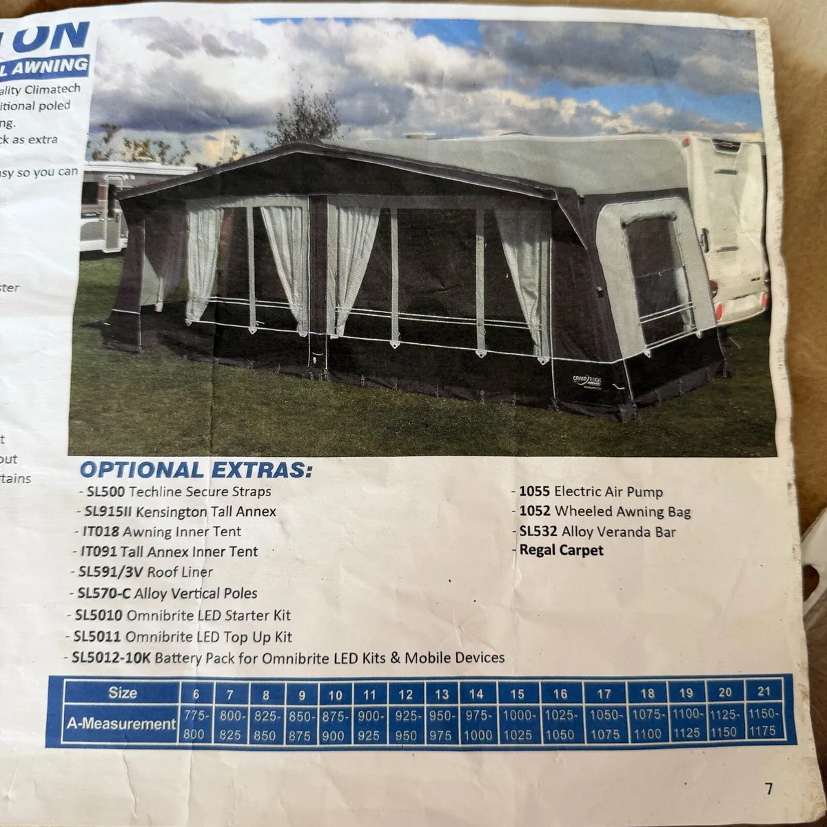 Air Awning Size 16 1025-1050 - Image 1